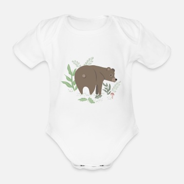 Cubes Brunbjörn i skogen - Ekologisk kortärmad babybody