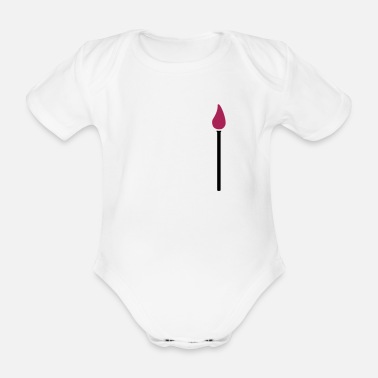 Paint Brush Brush with paint - Organic Short-Sleeved Baby Bodysuit