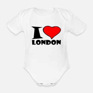 London London - Jag älskar London - Jag älskar London - Ekologisk kortärmad babybody
