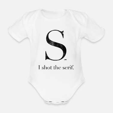Font Font Font Serif - Organic Short-Sleeved Baby Bodysuit
