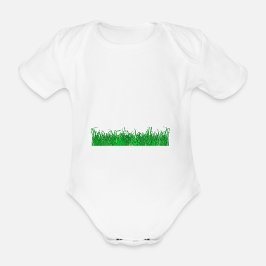 Gräs gräs - Ekologisk kortärmad babybody