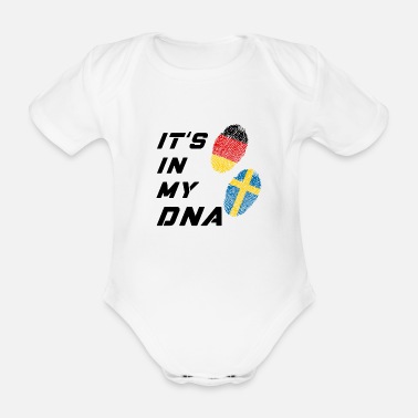 Tyskland Det är i mitt DNA Tyskland och Sverige - Ekologisk kortärmad babybody
