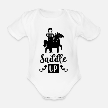 Sadel Sadel upp - Ekologisk kortärmad babybody