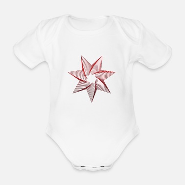 Bläck Geometrics Stars - Ekologisk kortärmad babybody