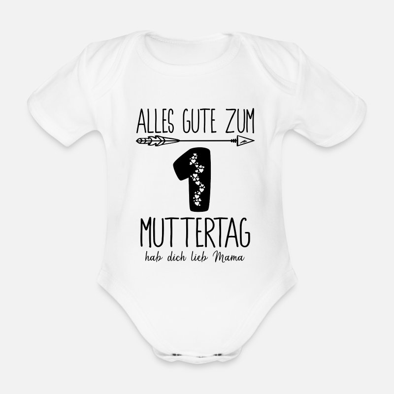 Alles Liebe Zum Ersten Muttertag Baby Bio-Kurzarm-Body 