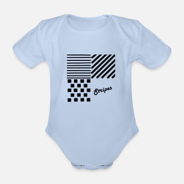 Strip Stripes, Stripes, Patterns - Ekologisk kortärmad babybody