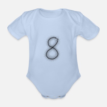 Antal 8 - Åtta - Antal - Åtta - siffror - Antal - Ekologisk kortärmad babybody