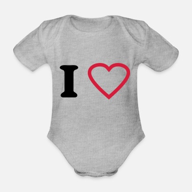 Love i love - Organic Short-Sleeved Baby Bodysuit