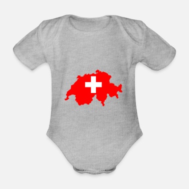 Schweiz Schweiz - Schweiz - Ekologisk kortärmad babybody