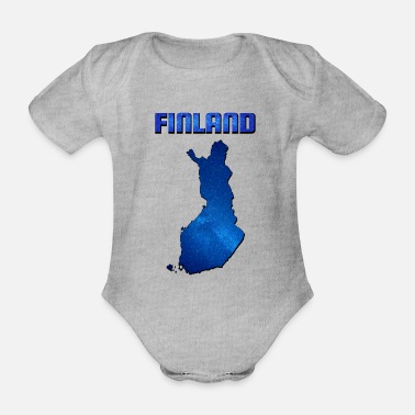 Heaven Karta över Blå Finland - Ekologisk kortärmad babybody