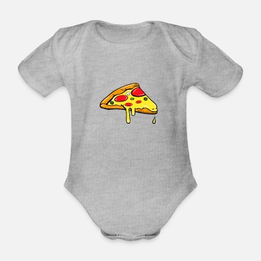 Partner Bit - snabbmat - pizza salami partner skjorta - Ekologisk kortärmad babybody