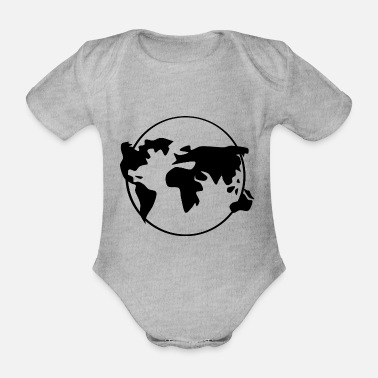 Värld Världen, världen - Ekologisk kortärmad babybody