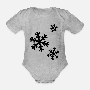 Sno snö / snö - Ekologisk kortärmad babybody