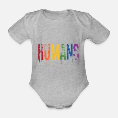 Människor Människor - Vi är alla människor - Ekologisk kortärmad babybody