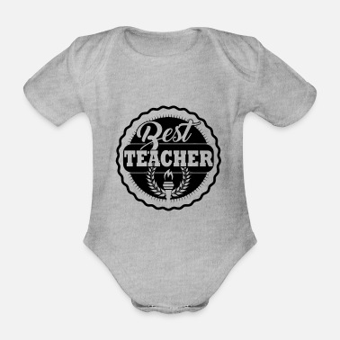 Lära Lärare Lärare Lärare Lärare - Ekologisk kortärmad babybody
