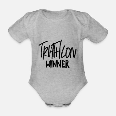 Triathlon Triathlon Triathlon Triathlon Triathlon - Ekologisk kortärmad babybody
