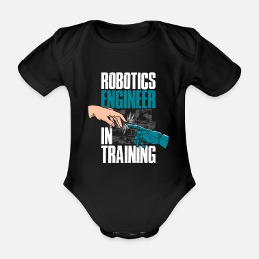 Robot Robot Robot Robot Robot Present - Ekologisk kortärmad babybody