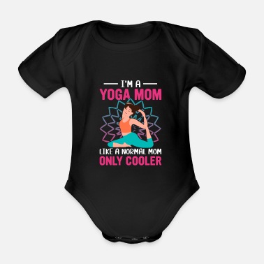 Hippie Yoga citat Jag är en yoga mamma - Ekologisk kortärmad babybody