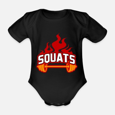 Squat Squats Squat Styrketräning Fitness Muskler Squat - Ekologisk kortärmad babybody