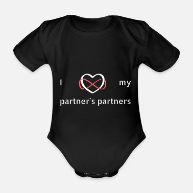 Partner polyamor partner partners - Organic Short-Sleeved Baby Bodysuit