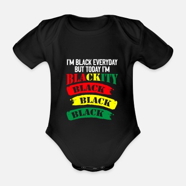 Bläck Blackity Black Black - Ekologisk kortärmad babybody
