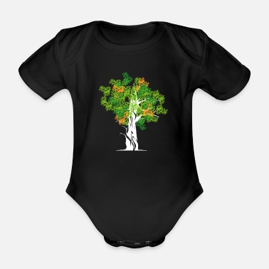 Träd träd träd träd träd naturliga symbol - Ekologisk kortärmad babybody