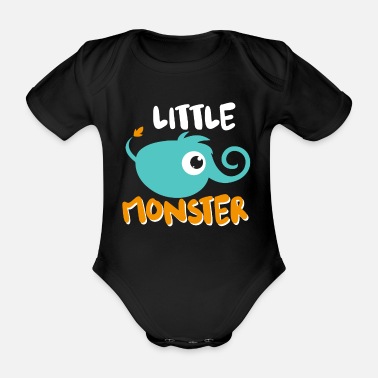 Monster monster - Ekologisk kortärmad babybody