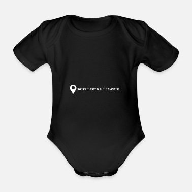 Tyska Siegen koordinater - Ekologisk kortärmad babybody