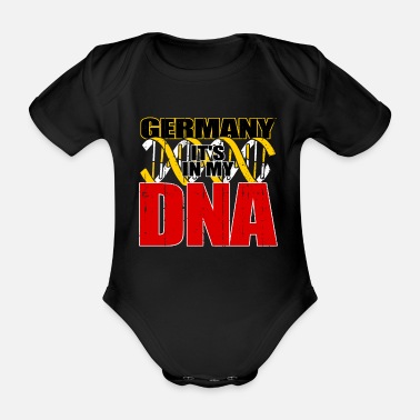 Tyska Tyskland Tysk tysk tysk tysk flagga DNA - Ekologisk kortärmad babybody