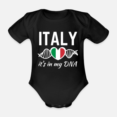 Italiensk Italien italiensk italiensk flagga DNA - Ekologisk kortärmad babybody