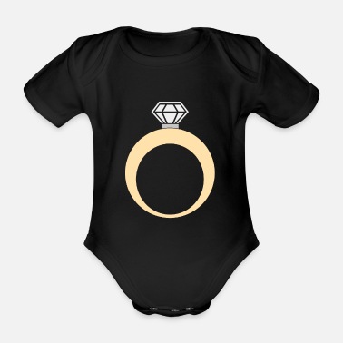 Förlovning Ring vigselring förlovning ring - Ekologisk kortärmad babybody