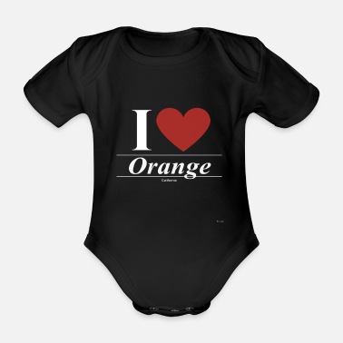 Kalifornien Orange Kalifornien Kalifornien Kalifornien - Ekologisk kortärmad babybody