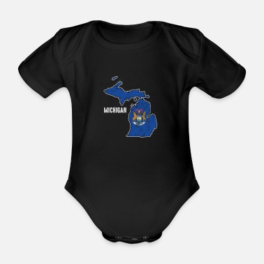 Michigan Michigan - Ekologisk kortärmad babybody