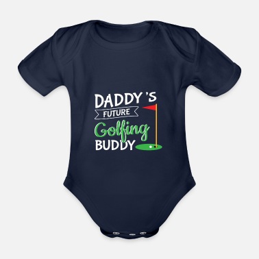 Golf Golf Daddy Buddy Say Golfer Golfer Hobby - Ekologisk kortärmad babybody