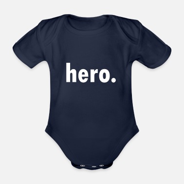 Hjälte hjälte - Var en hjälte - Ekologisk kortärmad babybody
