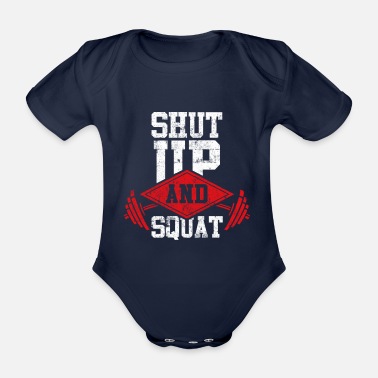 Squat squat fitness squats - Ekologisk kortärmad babybody