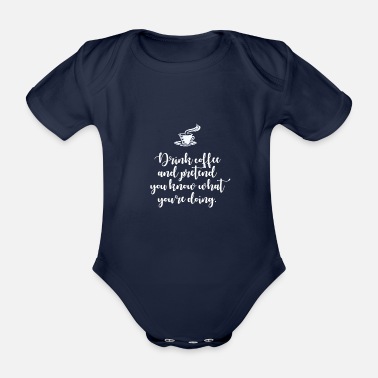 Humour Humour coffee - Organic Short-Sleeved Baby Bodysuit