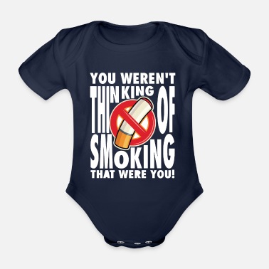 Tobacco Not Smoking, Non-Smoker Uncool, Tobacco Shirt - Organic Short-Sleeved Baby Bodysuit