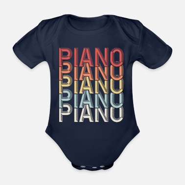 Piano Piano Piano Piano - Ekologisk kortärmad babybody