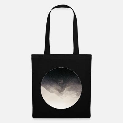 Bjerglandskab i abstrakt vintage stil - Mulepose