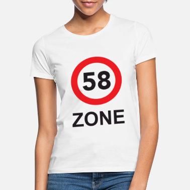 Onnittelen 58. syntymäpäivän kilpialue - Naisten t-paita