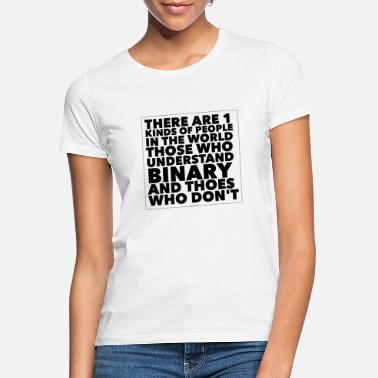 Ludzie Kod binarny nerd - Koszulka damska