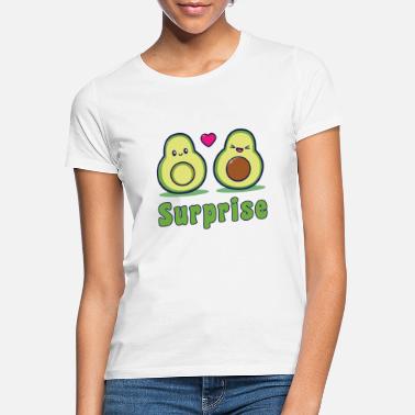 Overraskelse Graviditet Overraskelse Avokado Baby overraskelse - T-skjorte for kvinner