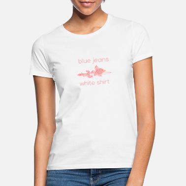 Lana Del Ray Jean bleu, chemise blanche - T-shirt Femme