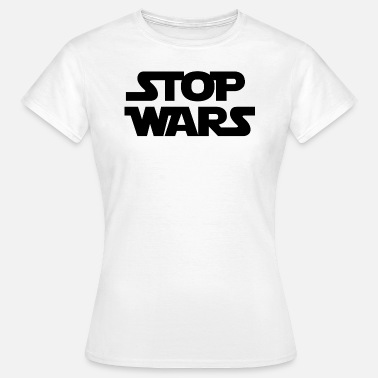 Dames a obtenu-chemises arrêter Wars paix T-shirt noir