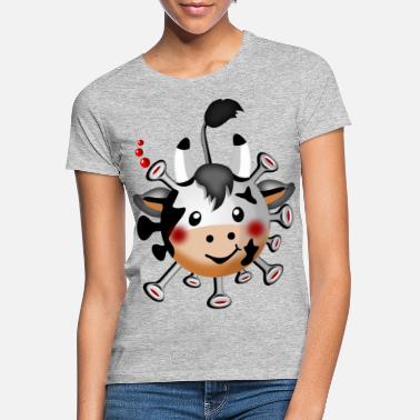 Zwierzęta Domowe zwierzęta domowe biała krowa przez simonsitos - Koszulka damska