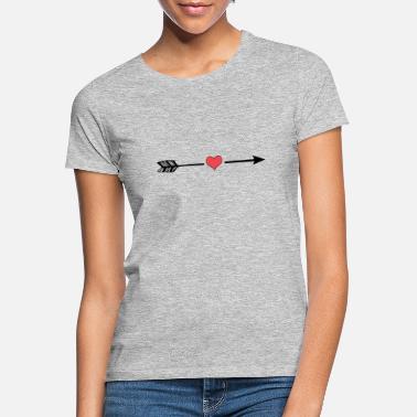 Pfeil Hertz Pfeil - Frauen T-Shirt