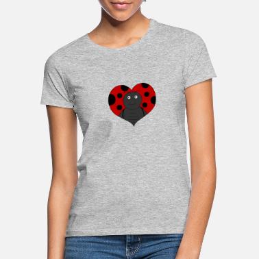 Söpö sydän Marienkaefer - Naisten t-paita