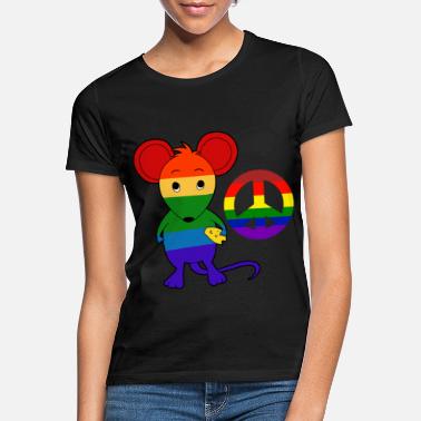 Rechte Homosexueller LGBT Maus Regenbogenfahne Rechte Homosexueller - Frauen T-Shirt