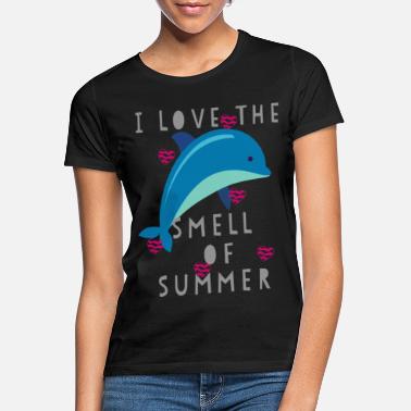 Summe Summer Dolphin Dolphin Summer Summer - T-skjorte for kvinner